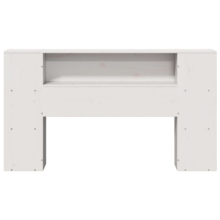 Hoofdbord met opbergruimte 150 cm massief grenenhout wit