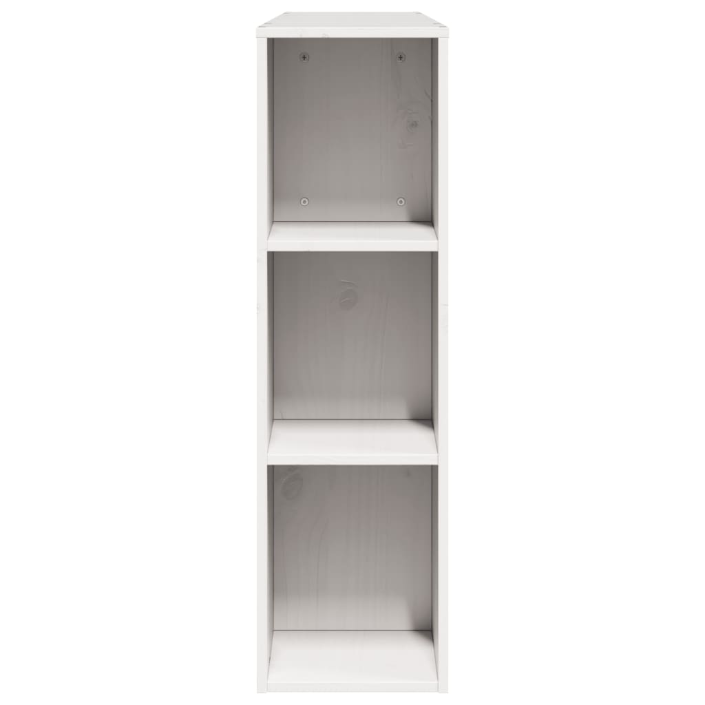 Hoofdbord met opbergruimte 140 cm massief grenenhout wit