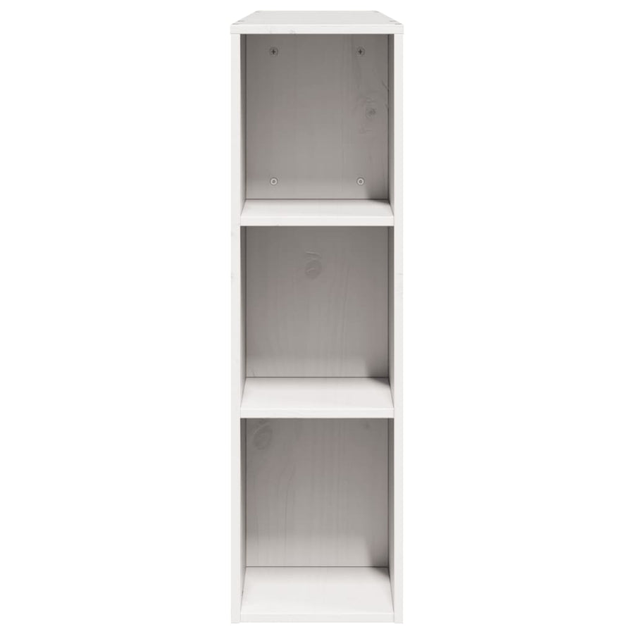 Hoofdbord met opbergruimte 140 cm massief grenenhout wit
