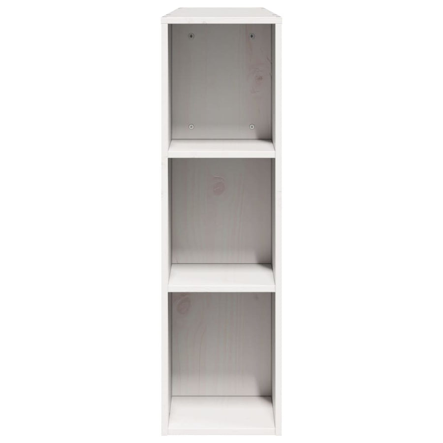Hoofdbord met opbergruimte 135 cm massief grenenhout wit