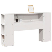 Hoofdbord met opbergruimte 120 cm massief grenenhout wit