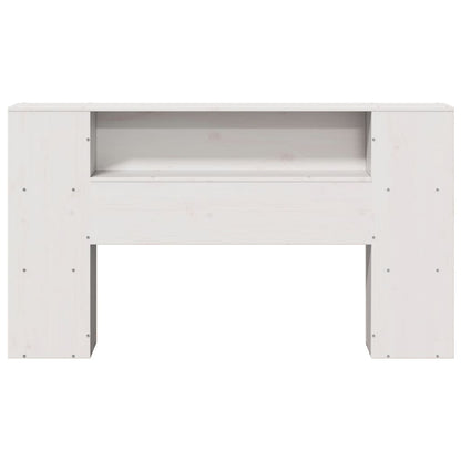 Hoofdbord met opbergruimte 120 cm massief grenenhout wit