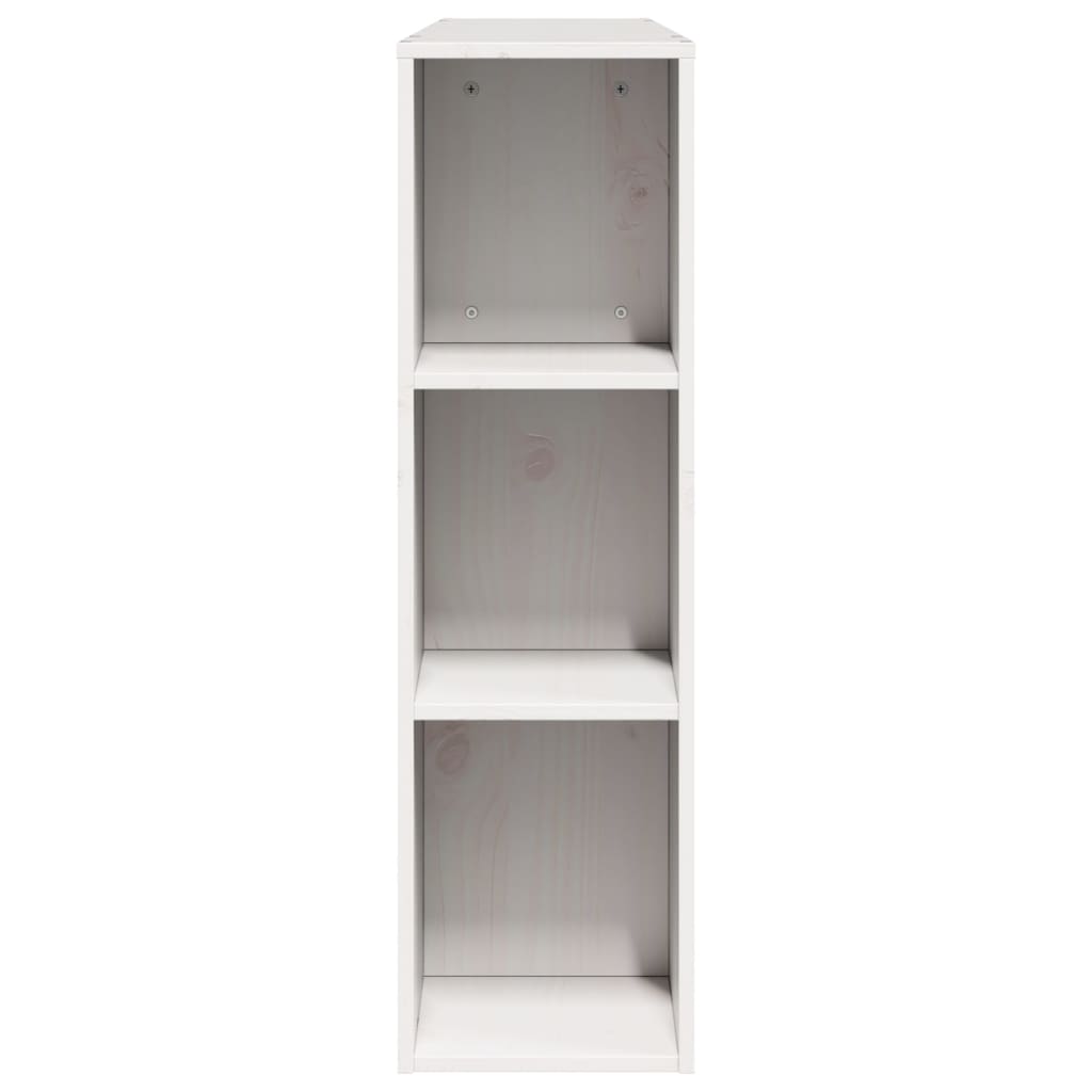 Hoofdbord met opbergruimte 120 cm massief grenenhout wit