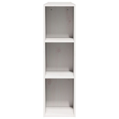 Hoofdbord met opbergruimte 120 cm massief grenenhout wit