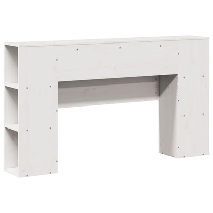 Hoofdbord met opbergruimte 120 cm massief grenenhout wit