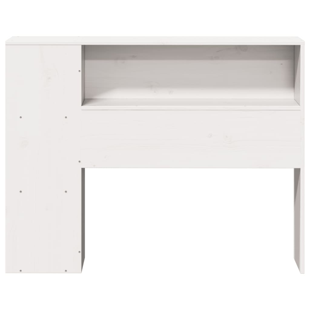 Hoofdbord met opbergruimte 75 cm massief grenenhout wit