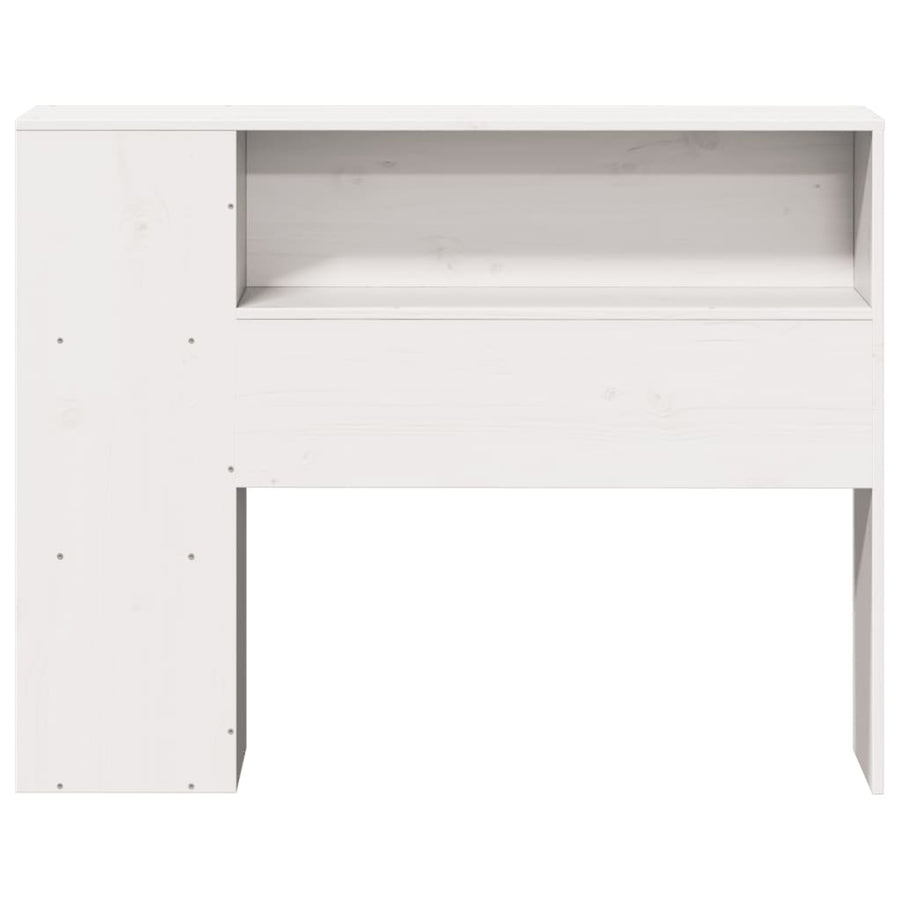 Hoofdbord met opbergruimte 75 cm massief grenenhout wit