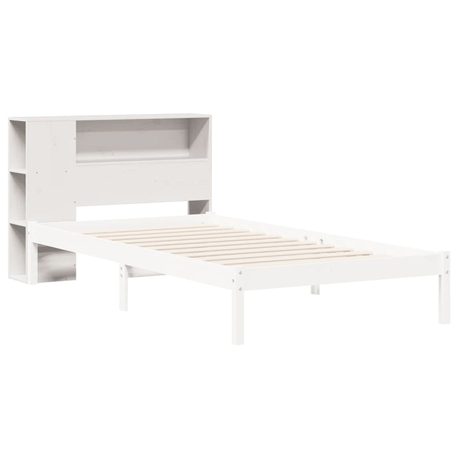 Hoofdbord met opbergruimte 75 cm massief grenenhout wit