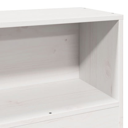 Hoofdbord met opbergruimte 75 cm massief grenenhout wit