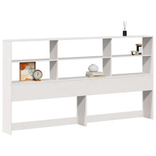 Hoofdbord met opbergruimte 180 cm massief grenenhout wit