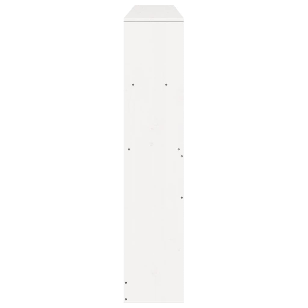 Hoofdbord met opbergruimte 180 cm massief grenenhout wit