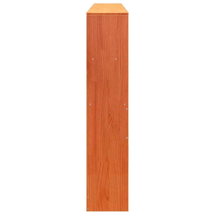 Hoofdbord met opbergruimte 180 cm massief grenenhout wasbruin