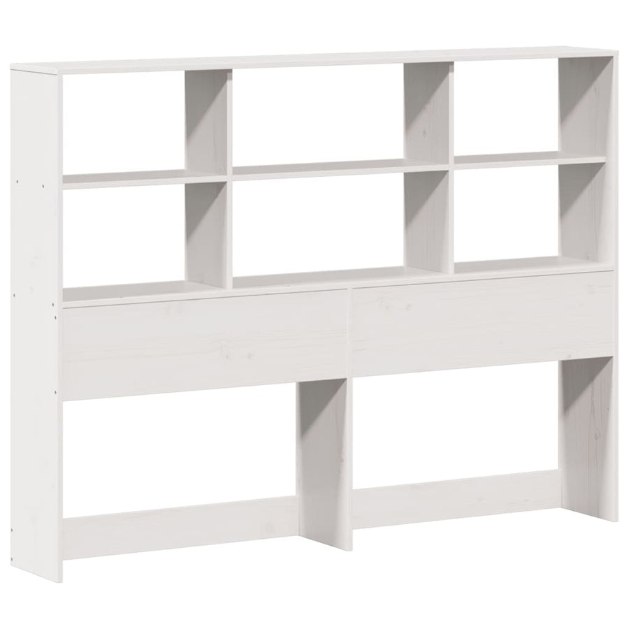 Hoofdbord met opbergruimte 160 cm massief grenenhout wit