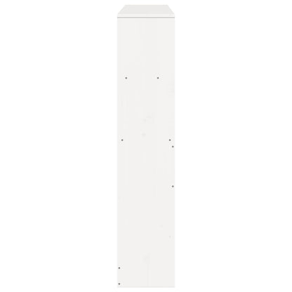 Hoofdbord met opbergruimte 160 cm massief grenenhout wit