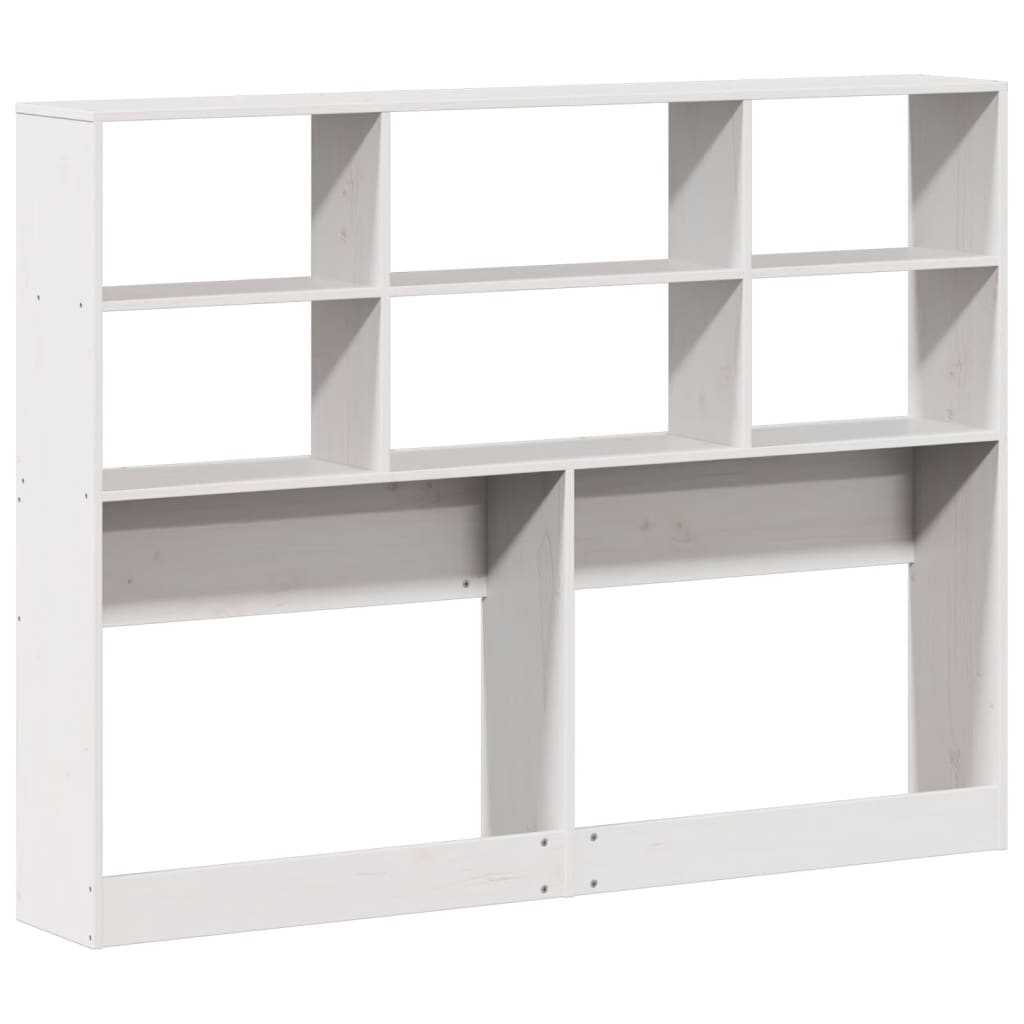Hoofdbord met opbergruimte 160 cm massief grenenhout wit