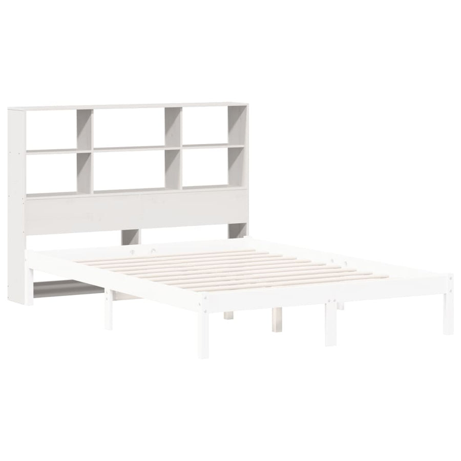 Hoofdbord met opbergruimte 160 cm massief grenenhout wit