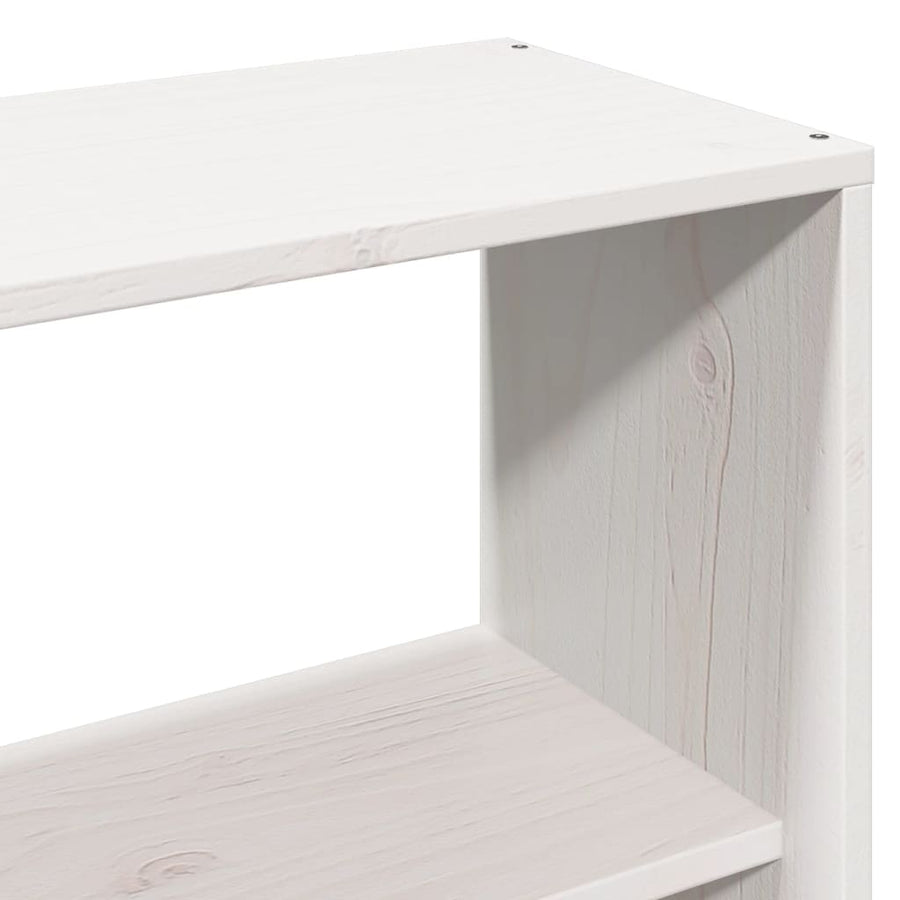 Hoofdbord met opbergruimte 160 cm massief grenenhout wit