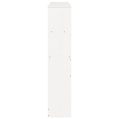 Hoofdbord met opbergruimte 140 cm massief grenenhout wit