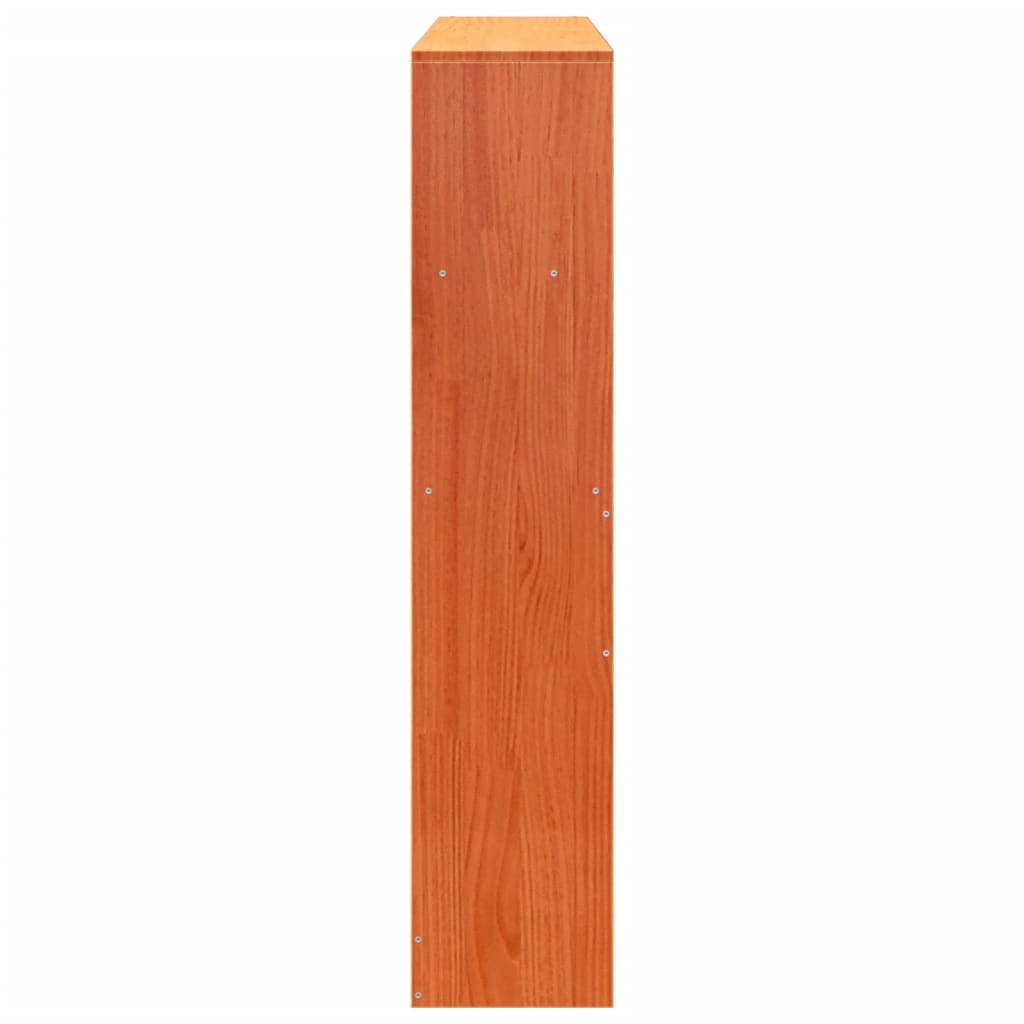 Hoofdbord met opbergruimte 140 cm massief grenenhout wasbruin