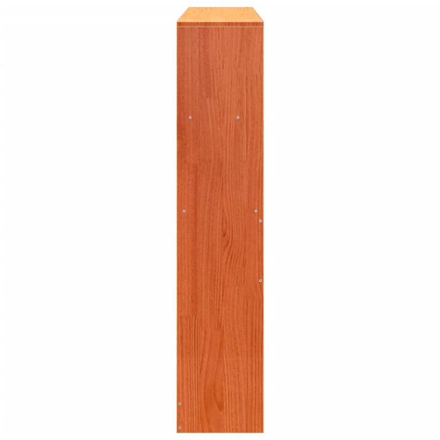 Hoofdbord met opbergruimte 140 cm massief grenenhout wasbruin