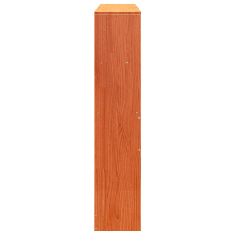 Hoofdbord met opbergruimte 135 cm massief grenenhout wasbruin