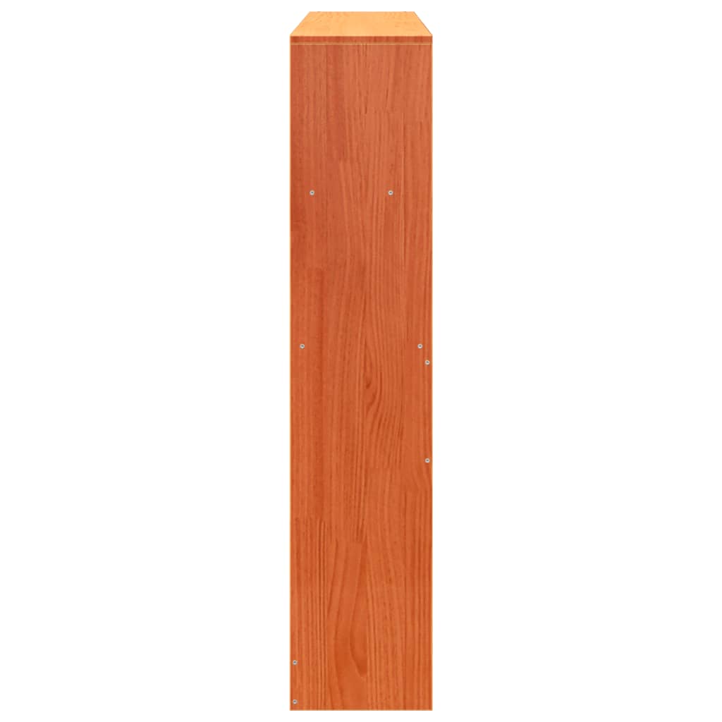Hoofdbord met opbergruimte 120 cm massief grenenhout wasbruin