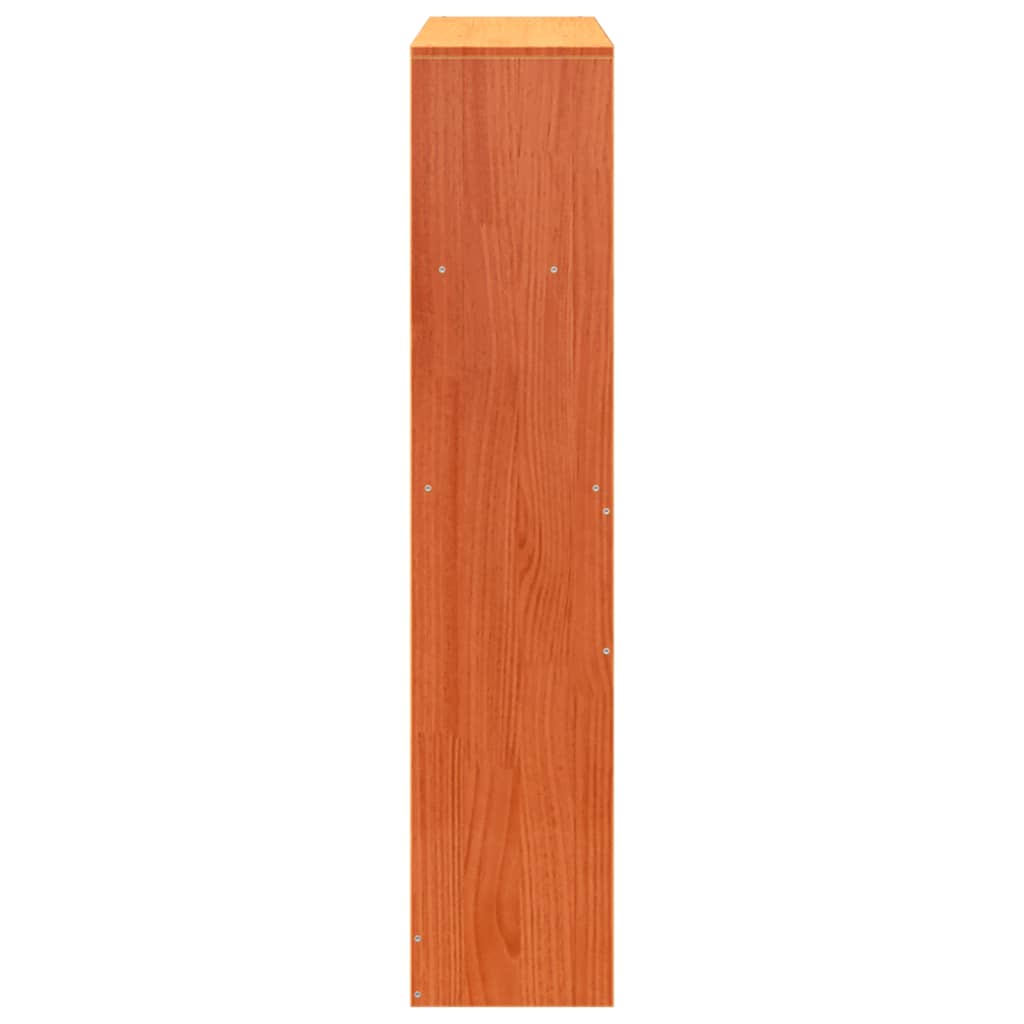 Hoofdbord met opbergruimte 100 cm massief grenenhout wasbruin