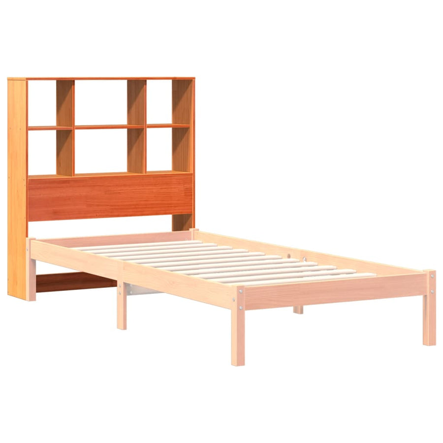 Hoofdbord met opbergruimte 75 cm massief grenenhout wasbruin