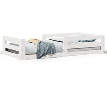 Bedframe zonder matras massief grenenhout wit 80x200 cm
