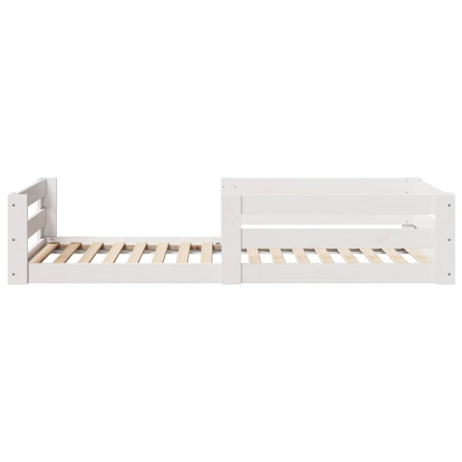 Bedframe zonder matras massief grenenhout wit 80x200 cm