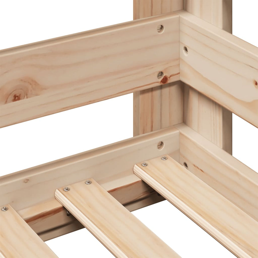 Bedframe zonder matras massief grenenhout 90x200 cm