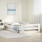Bed frame without mattress solid pine white 140x200 cm