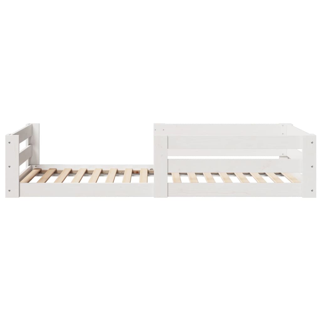 Bedframe Zonder Matras Massief Grenenhout 80 x 160 cm Wit
