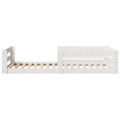 Bedframe Zonder Matras Massief Grenenhout 80 x 160 cm Wit