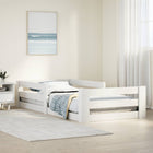 Bed frame without mattress 80x160 cm solid pine wood white