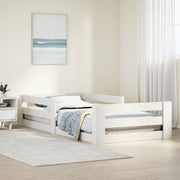 Bedframe 80x160 cm massief grenenhout wit