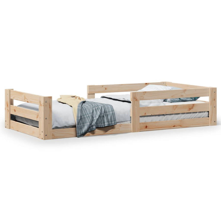 Bedframe zonder matras massief grenenhout 75x190 cm