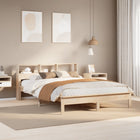 Bed met boekenkast zonder matras massief grenenhout 120x200 cm