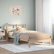 Bed met boekenkast massief grenenhout 90x190 cm