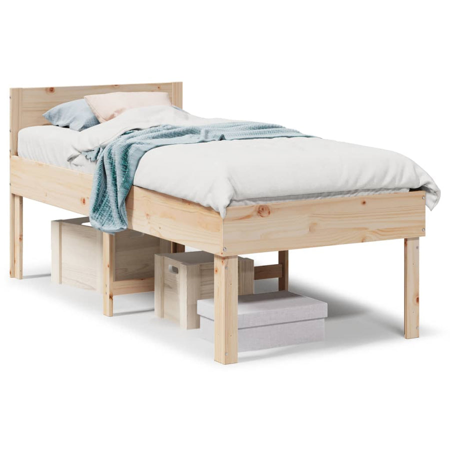 Bedframe zonder matras massief grenenhout 90x190 cm