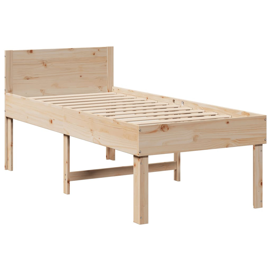 Bedframe zonder matras massief grenenhout 90x190 cm
