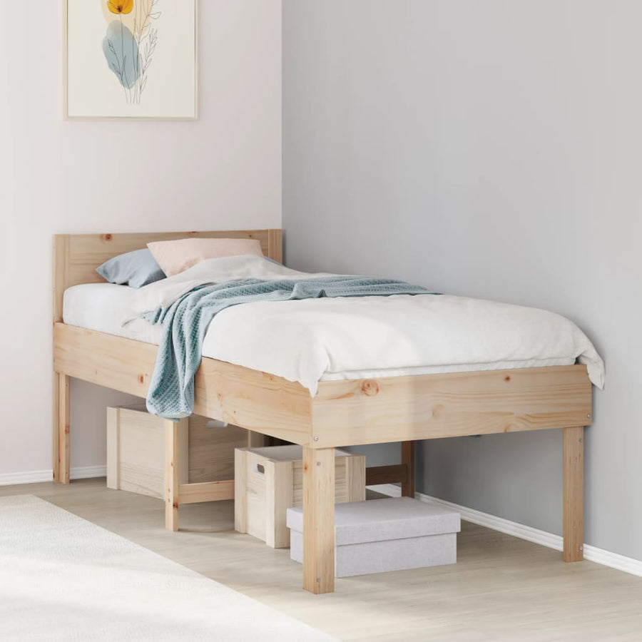 Bedframe zonder matras massief grenenhout 90x190 cm