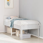 Bed frame without mattress solid pine wood white 90x190 cm