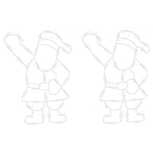 Kerstverlichting silhouet van de kerstman2 st 35 LEDs warm wit