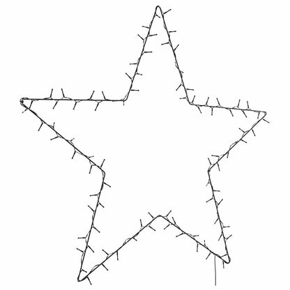 Kerstverlichting ster silhouet 115 LEDs warm wit