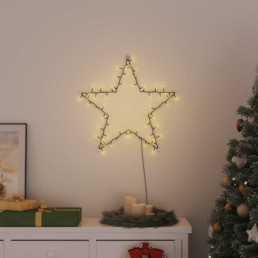 Kerstverlichting ster silhouet 80 LEDs warm wit