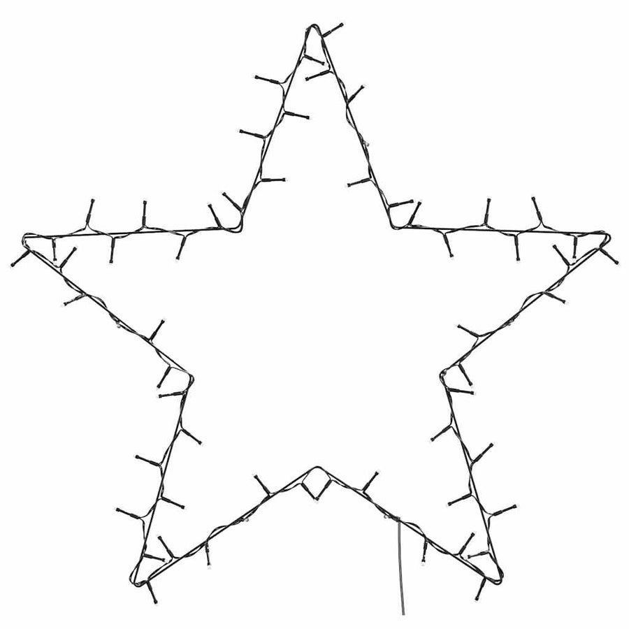 Kerstverlichting ster silhouet 80 LEDs warm wit