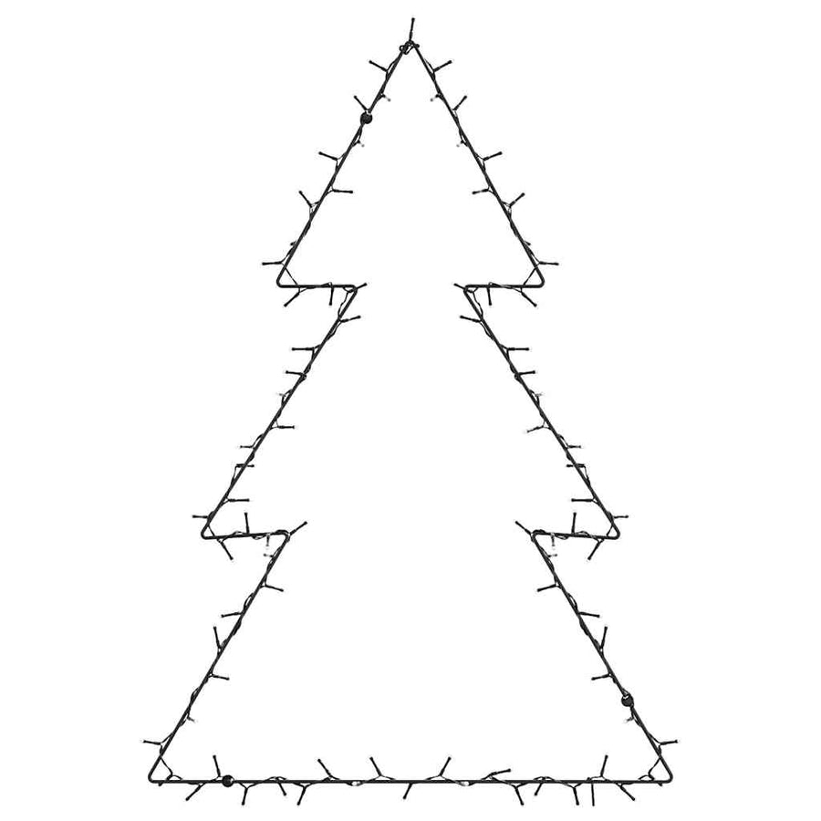 Kerstverlichting kerstboom silhouet 115 LEDs warm wit