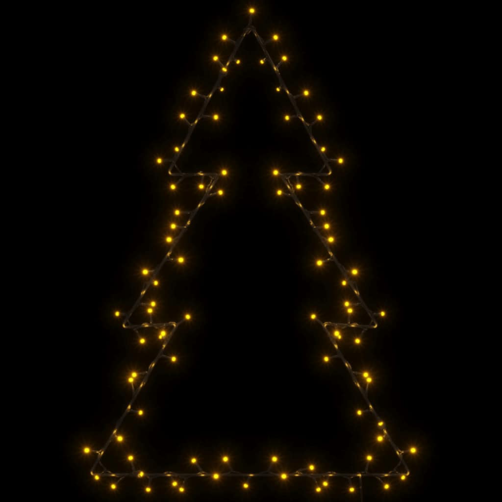 Kerstverlichting kerstboom silhouet 115 LEDs warm wit