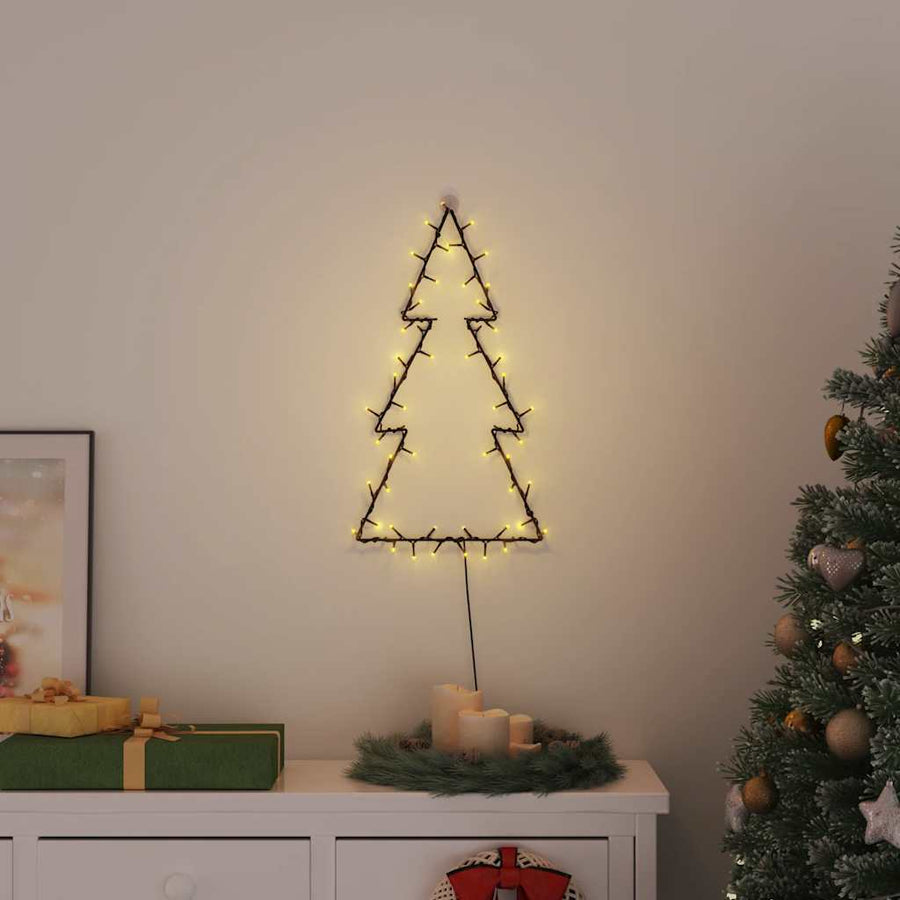 Kerstverlichting kerstboom silhouet 80 LEDs warm wit
